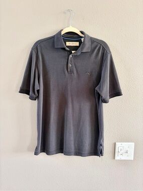 Tommy Bahama Men's Small Short Sleeve Polo - Charcoal